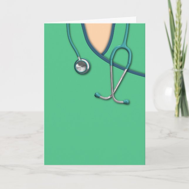 Green Medical Scrubs Card (Front)