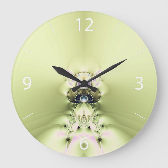 Green Meditation Large Clock (Front)