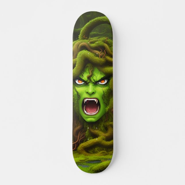 Green Medusa Monster Skateboard (Front)
