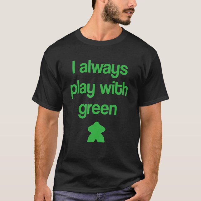 Green Meeple Board Game T-Shirt (Front)