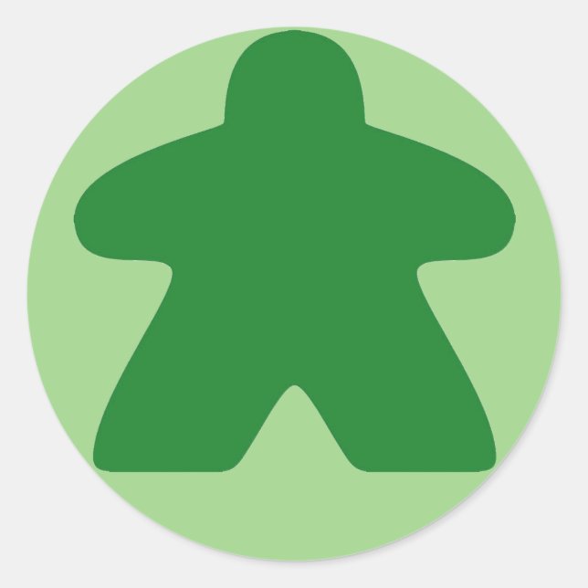Green Meeple Stickers (Front)