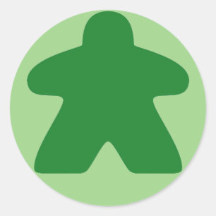 Green Meeple Stickers