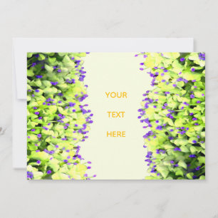 Green Meets Purple, Happiness Blossoms Invitation