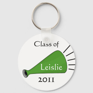 Green Megaphone Cheerleader KeyChain