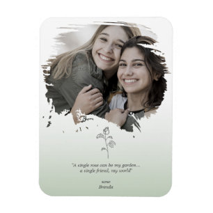Green Memories Friendship Selfie Brushstroke Magnet