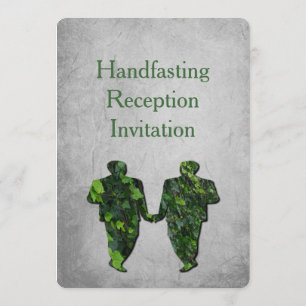 Green Men & Ivy Gay Handfast Reception Invitation