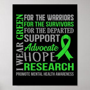 Green Mental Health Awareness Supporter Graphic Poster