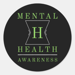 Green Mental Health Shirt Mental Health Awareness Classic Round Sticker
