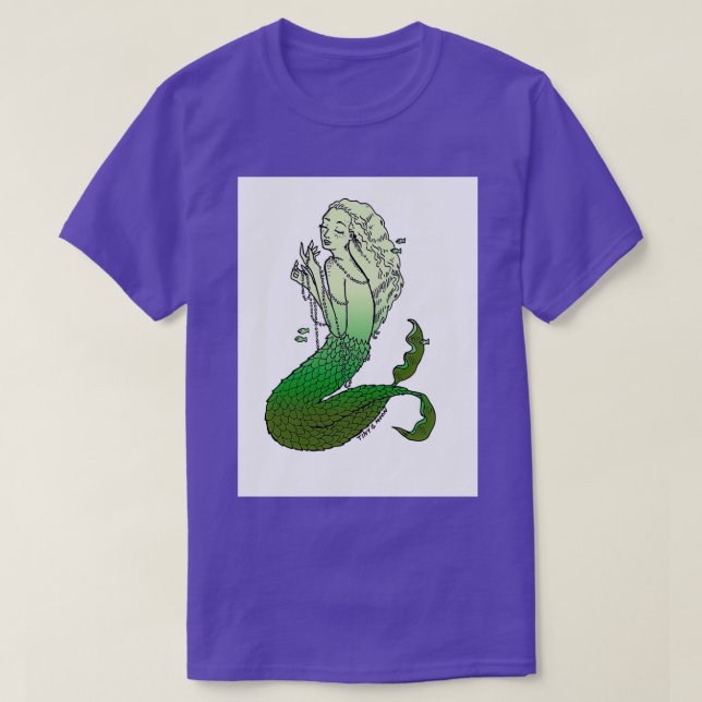 Green Mermaid 9 T-Shirt (Design Front)