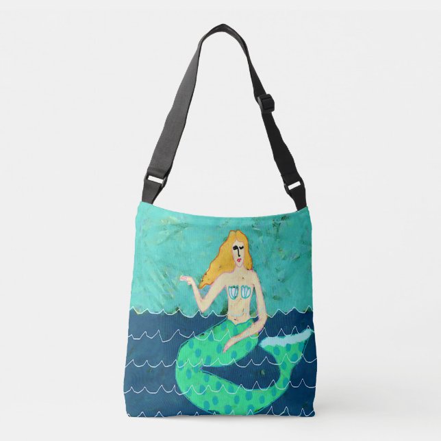 Green Mermaid Beach Bag (Front)