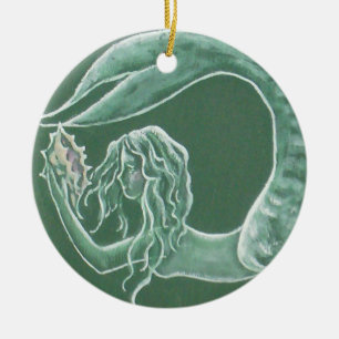 Green Mermaid Ornament