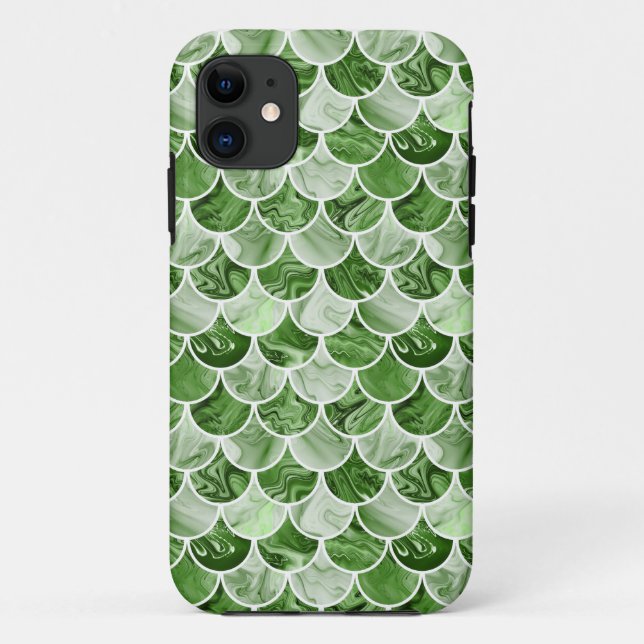 Green mermaid scales Case-Mate iPhone case (Back)