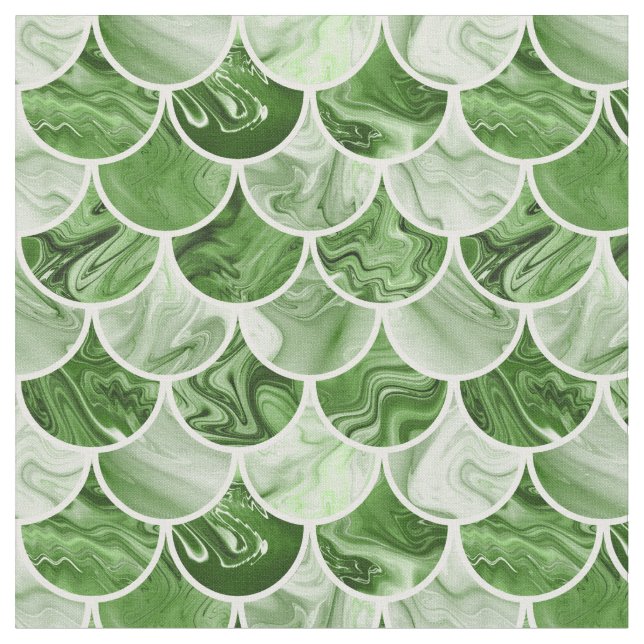 Green mermaid scales fabric (Close Up)