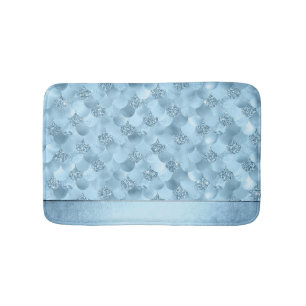 Green Mermaid Scales Fantasy Sage Mint Pattern Bath Mat