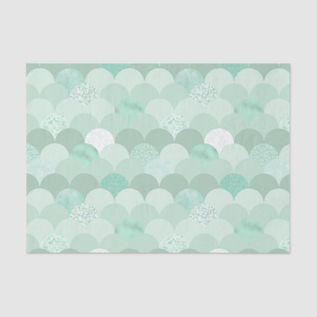 Green mermaid scales tissue paper (Front)