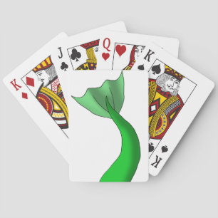 Green Mermaid Tail Playing Cards