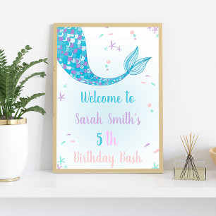 Green Mermaid Welcome Signs
