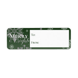 Green Merry and Bright Snowflakes To and From