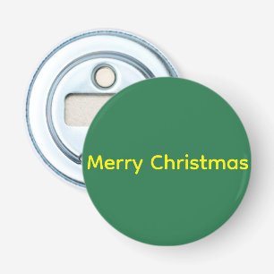 Green Merry Christmas Bottle Opener