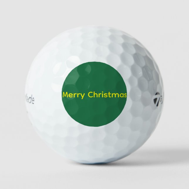 Green Merry Christmas Golf Balls (Front)