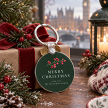 Green Merry Christmas Personalised Family