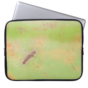 Green Metal Weld Grunge Photograph Laptop Sleeve