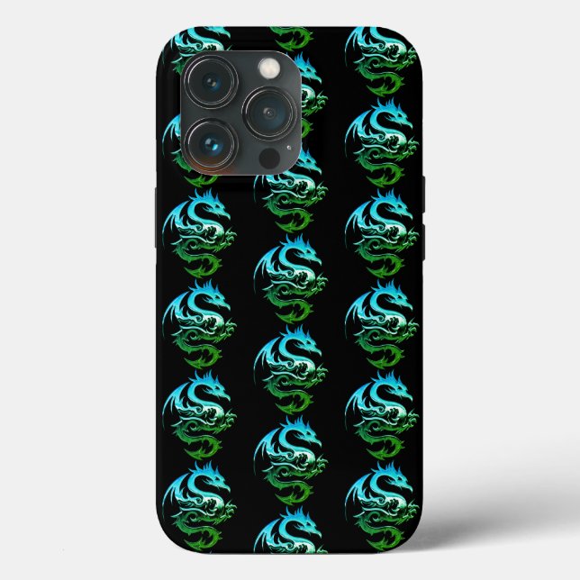 Green Metallic Dragon Pattern   Case-Mate iPhone Case (Back)