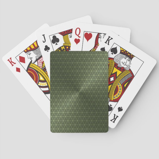 Green Metallic Playing Cards (Back)