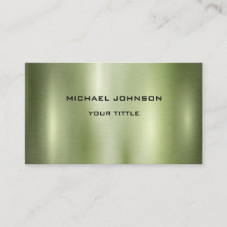 Green metallic polished glossy colour business car business card