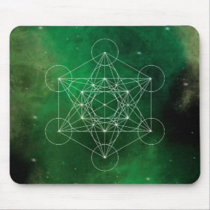 green Metatron Mouse Mat