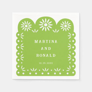 GREEN MEXICAN PAPEL PICADO NAPKIN