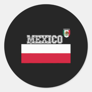 Green Mexican Soccer Jersey Flag Footbyll Kits Byl Classic Round Sticker