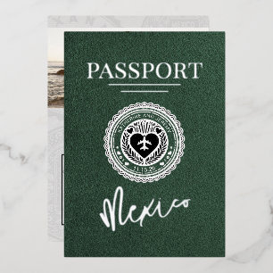 Green Mexico Passport Wedding