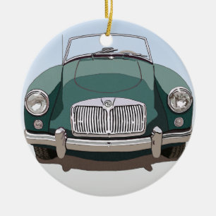 Green MGA Car Ornament