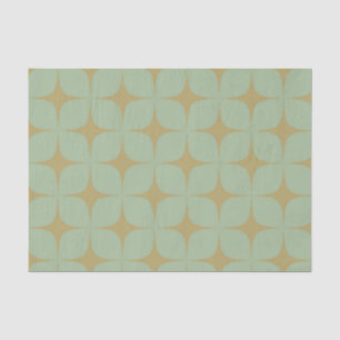 Green Mid Century Modern Elegant Boho Geometric Tissue Paper