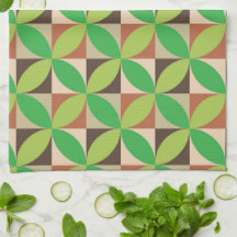  Green Mid Century Modern  Geometric pattern  