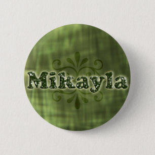 Green Mikayla 6 Cm Round Badge