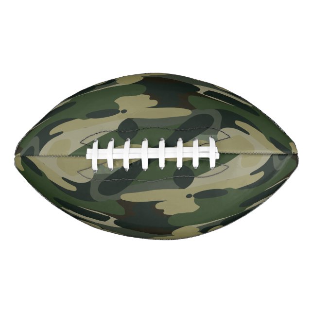Green Military Camouflage Pattern American Football (Front)