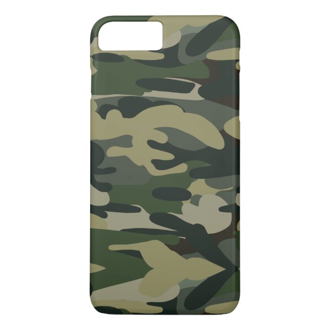 Green Military Camouflage Pattern Case-Mate iPhone Case (Back)
