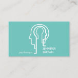 Green Mind Science Human Head Psychologist Business Card<br><div class="desc">Green Mind Science Human Head Psychologist</div>