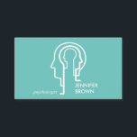 Green Mind Science Human Head Psychologist Business Card<br><div class="desc">Green Mind Science Human Head Psychologist</div>