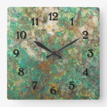 Green Mineral Stone w/Black Numerals