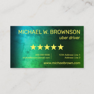 Green Minimal Driver Business Card