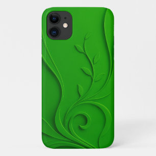 Green Minimal Leaf Design iPhone 11 Case