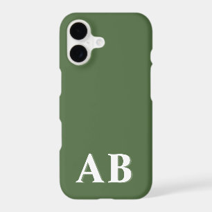 Green Minimal Modern Initial Monogram