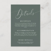 Green Minimal Wedding Details