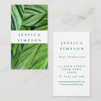 Green Minimalist Botanics Business Card