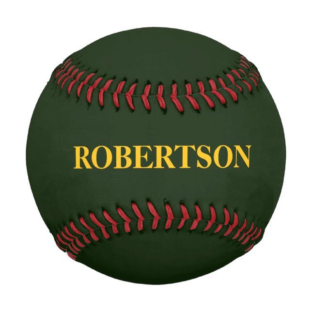 Green minimalist custom name  baseball (Front)