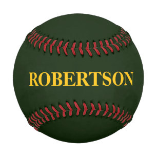Green minimalist custom name  baseball