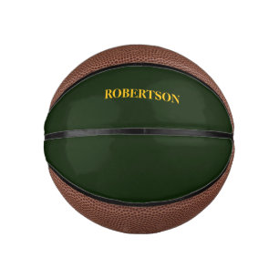 Green minimalist custom name  mini basketball